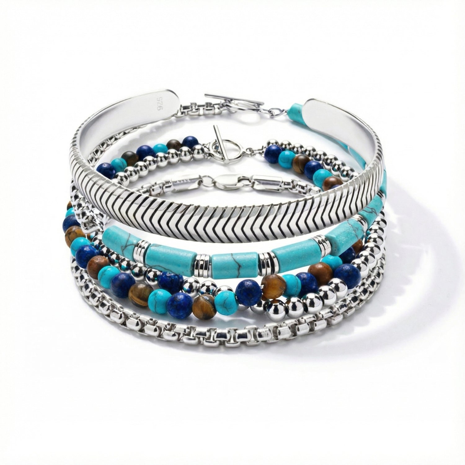 Bali Serene Stack | Curated 925 Sterling Silver Stack | 4-Piece Set