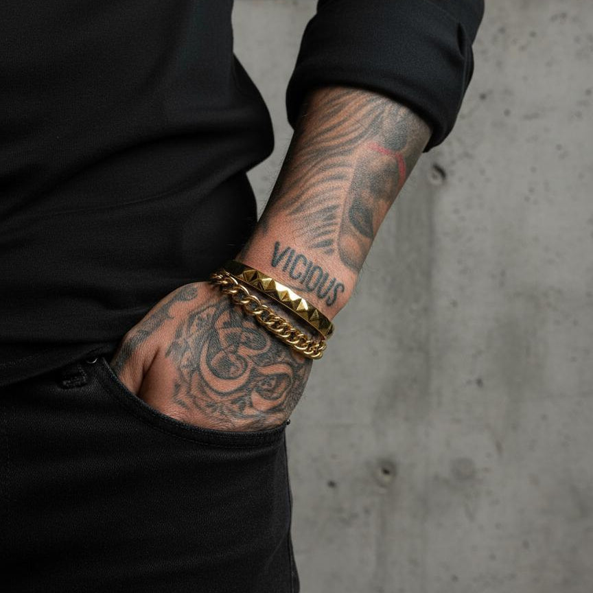 Pyramids (Gold) Cuff