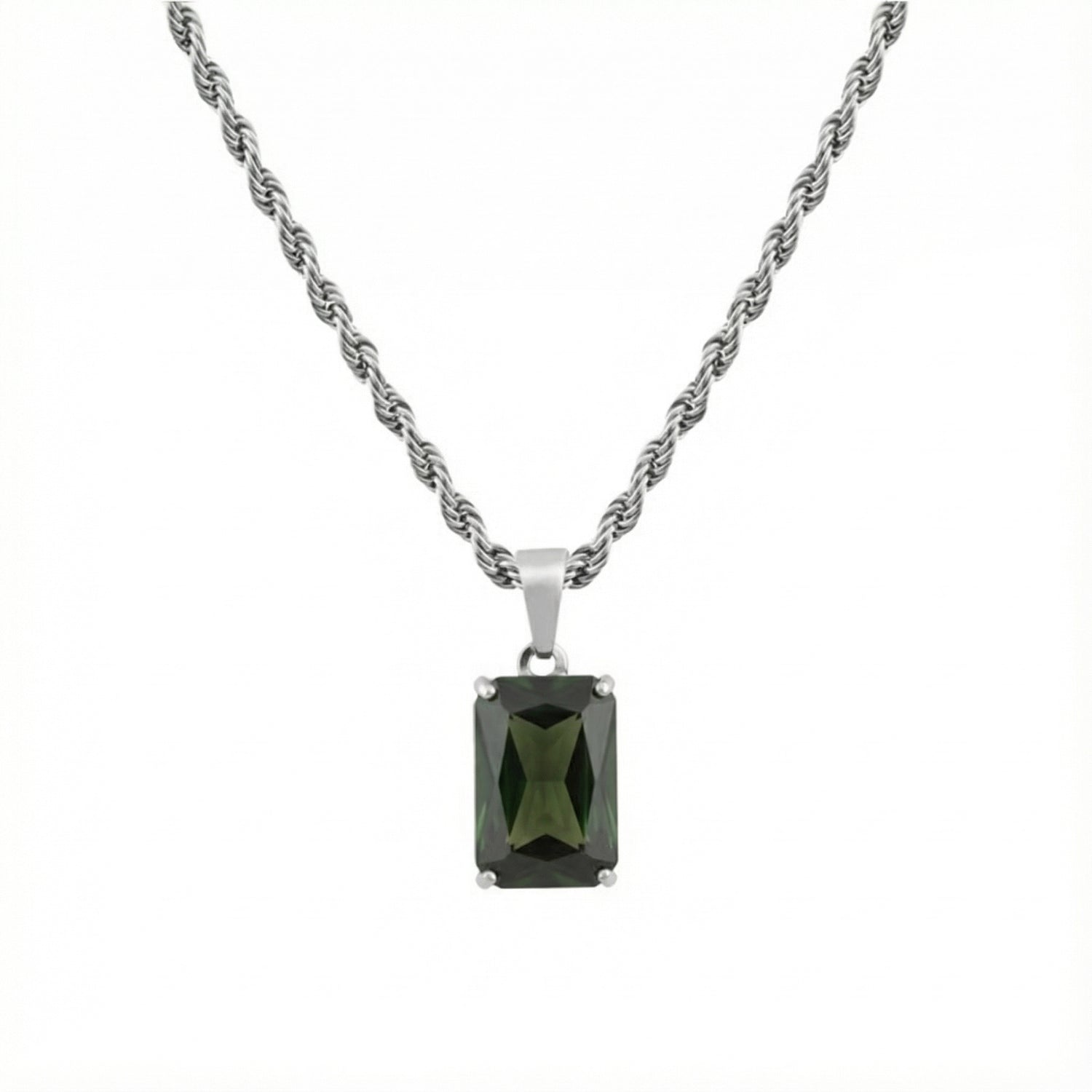 BIRTHSTONE PENDANT | AUGUST | PERIDOT | 925 STERLING SILVER