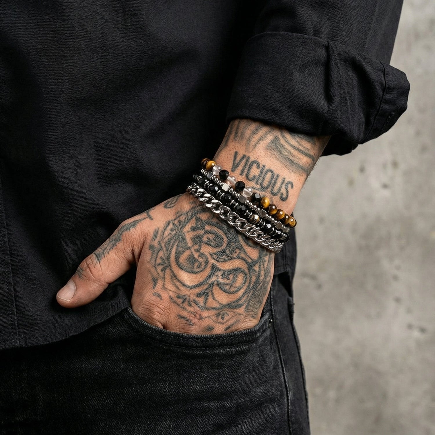 Berlin Edge Stack | Curated Sterling Silver Stack | 3-Piece Set