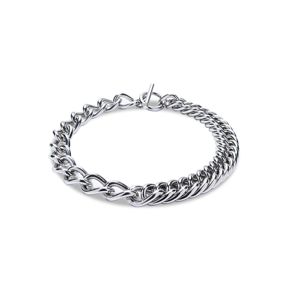 FIFTY SPACES CUBAN CHAIN LINK BRACELET - 925 STERLING SILVER | RILEY COLLECTION