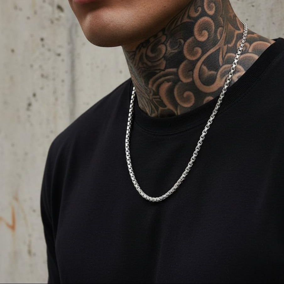 NECKLACE I BOXCHAIN 3.5MM I STERLING SILVER