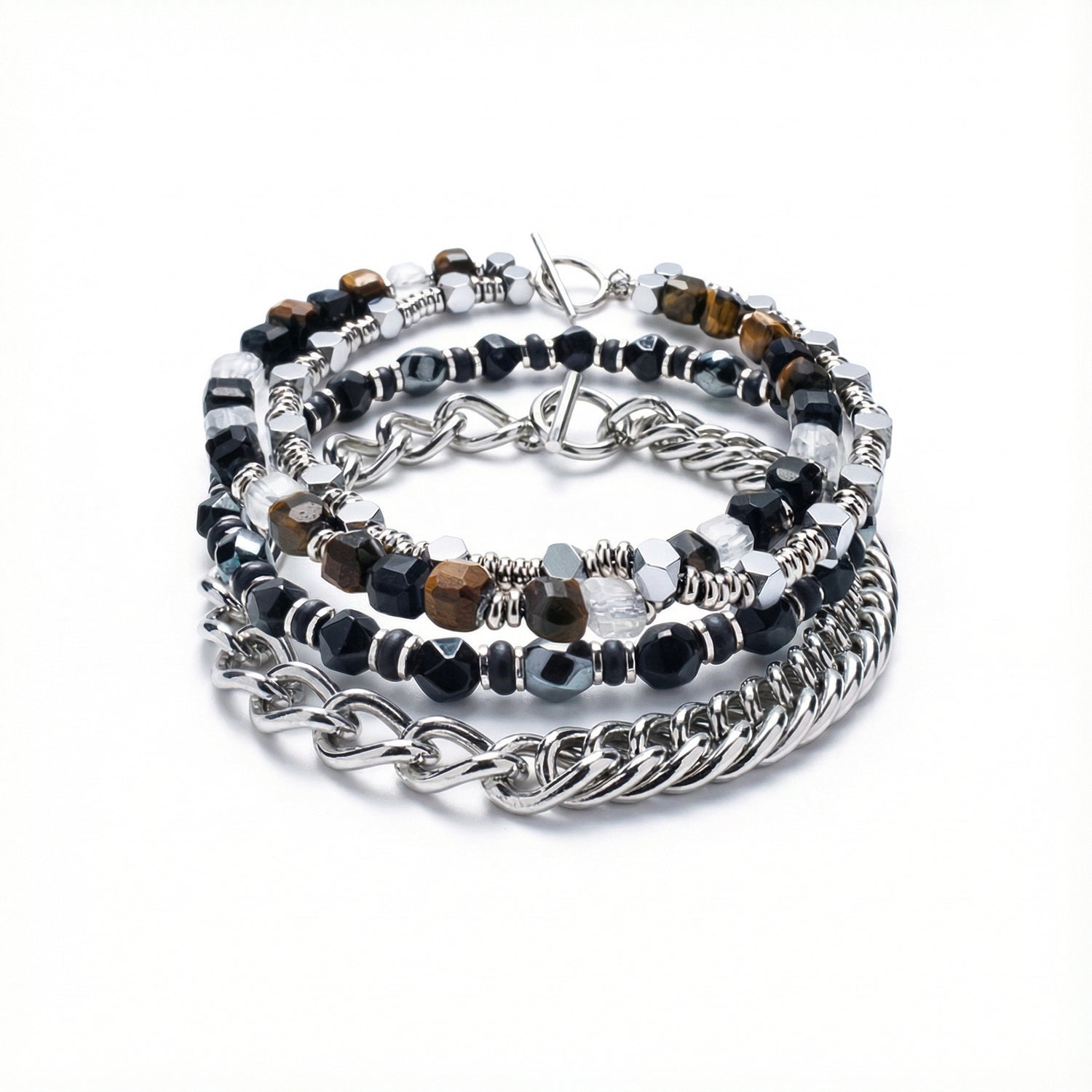 Berlin Edge Stack | Curated Sterling Silver Stack | 3-Piece Set