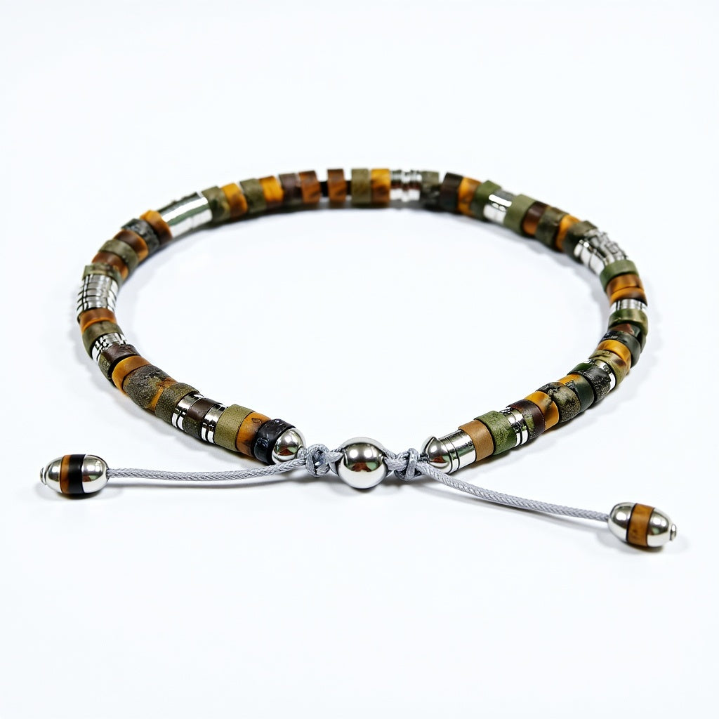 SANAA BRACELET  I  GREEN-GOLD  I  STERLING SILVER