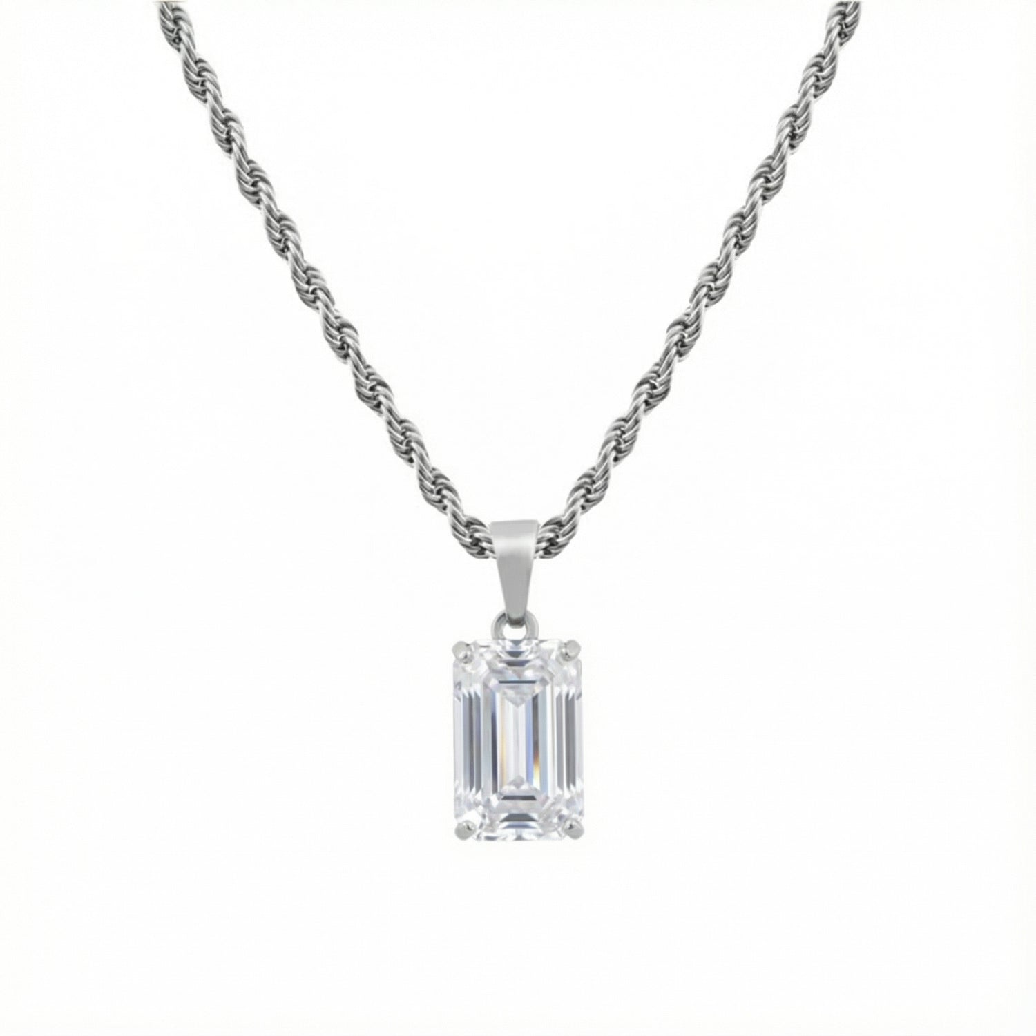 BIRTHSTONE PENDANT  |  APRIL  |  CRYSTAL  |  925 STERLING SILVER