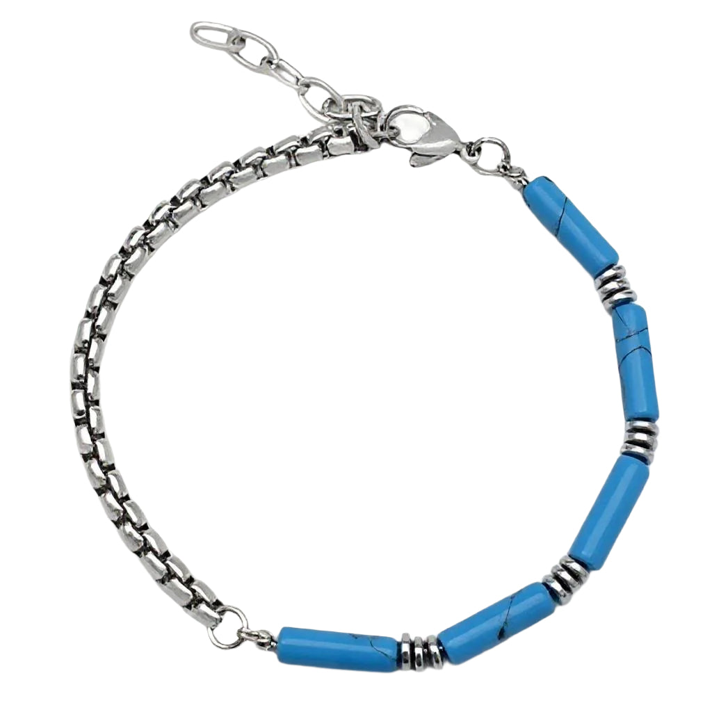 YAKU BRACELET  I  AQUAMARINE  I  STERLING SILVER
