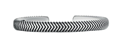CUFF WRAP  I  HERRINBONE ROUNDED  I  STERLING SILVER