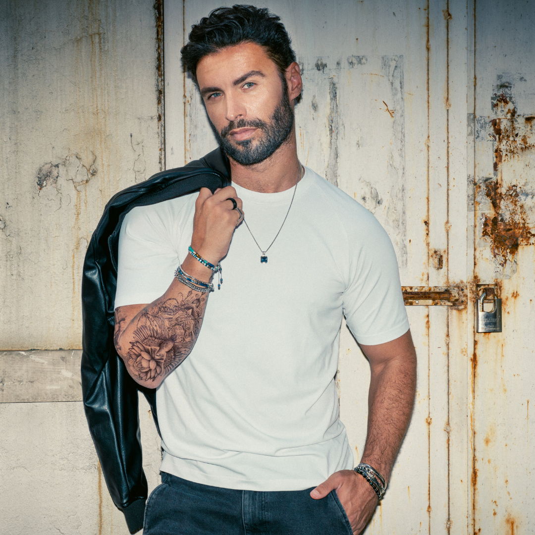 TURQUOISE, LAPIS LAZULI & TIGER EYE HEISHI BRACELET  |  925 STERLING SILVER  |  NAIA COLLECTION