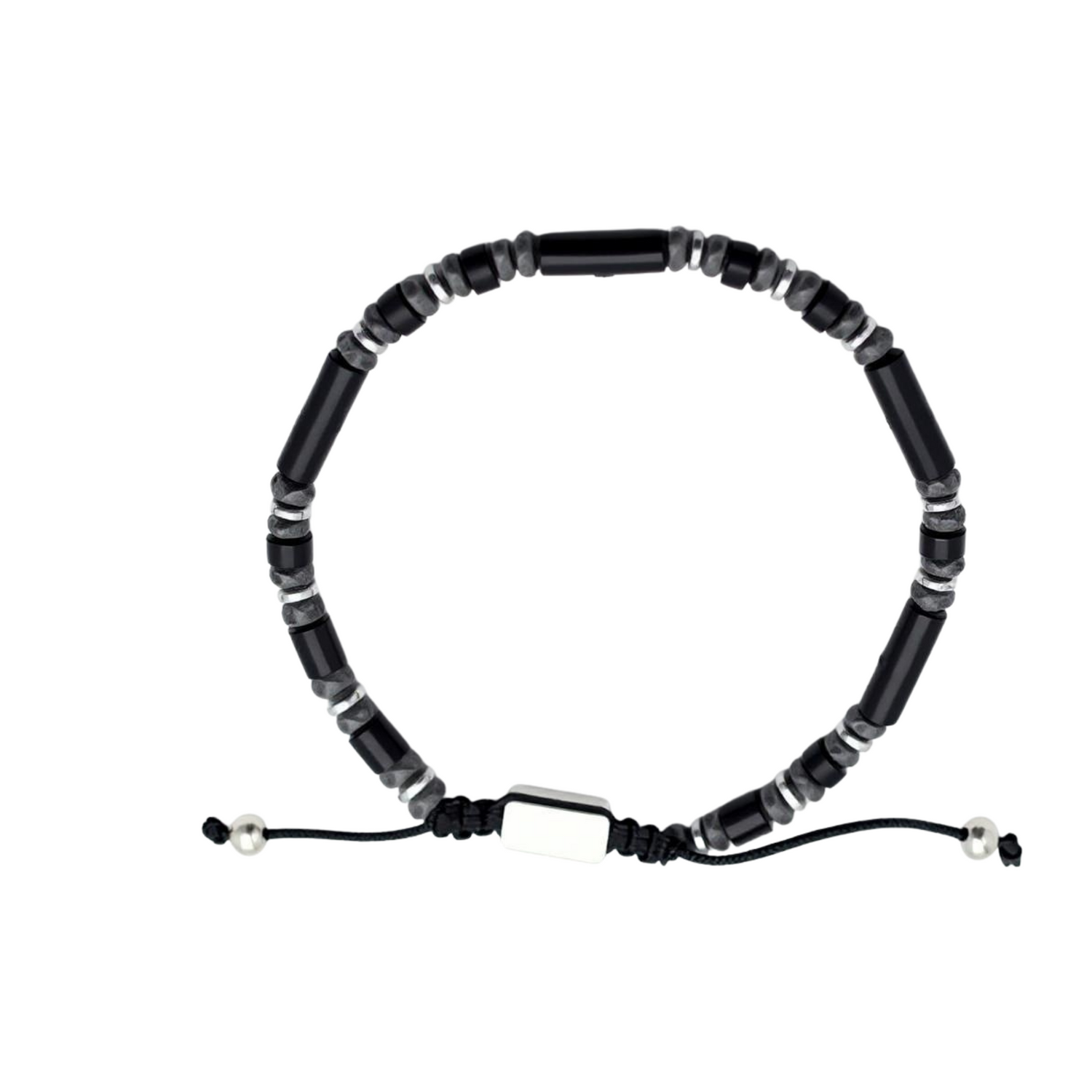 SANAA BRACELET  I  BLACK AGATE  I  STERLING SILVER