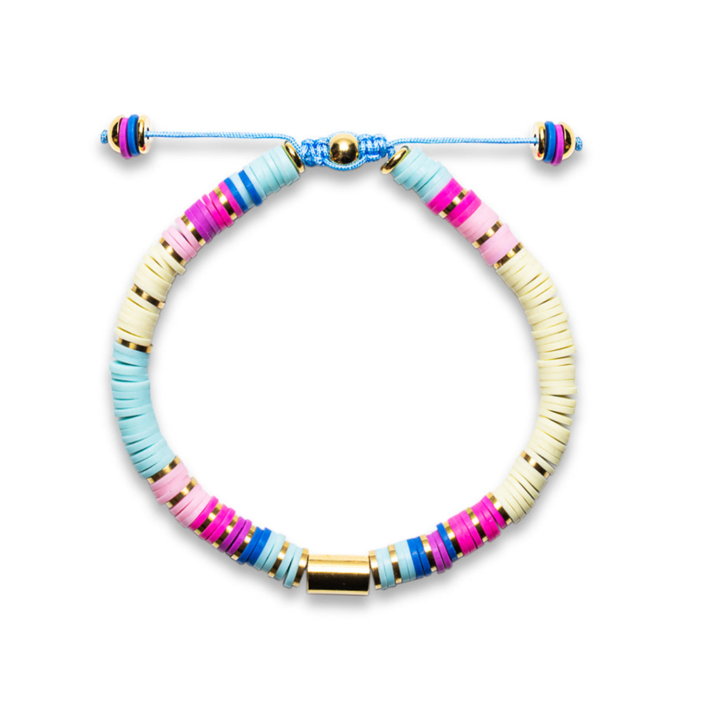 VICIOUS Ecuadorian Clay Disc Bracelet - Gold | Shadae Collection