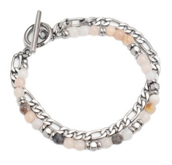 AMARU BRACELET  I  ROSE QUARTZ  I  STERLING SILVER