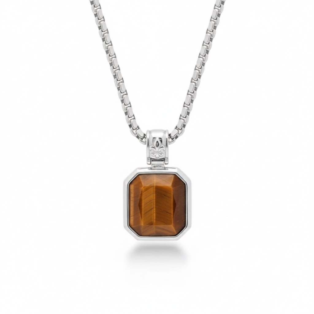 PENDANT  I  TIGER EYE  I  STERLING SILVER