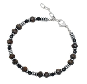 YAKU BRACELET  I  TIGER'S EYE  I  STERLING SILVER