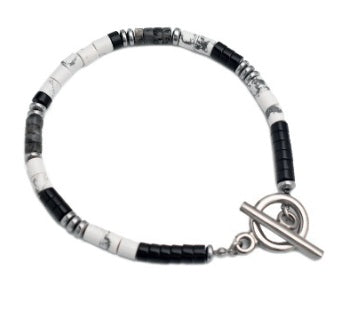 YAKU BRACELET  I  HOWLITE  I  STERLING SILVER