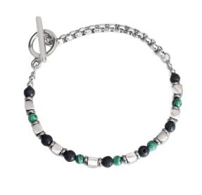 YAKU BRACELET  I BLACK KYANITE  I  STERLING SILVER